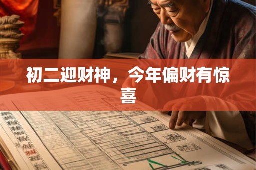 初二迎财神，今年偏财有惊喜