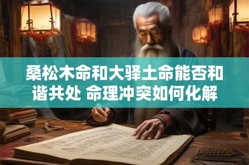 详细阅读:桑松木命和大驿土命能否和谐共处 命理冲突如何化解 桑松木命和大驿土命能否和谐共处 命理冲突如何化解