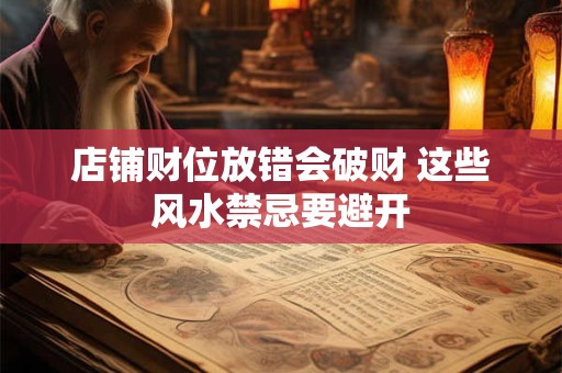 店铺财位放错会破财 这些风水禁忌要避开