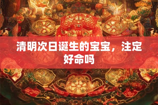 清明次日诞生的宝宝，注定好命吗