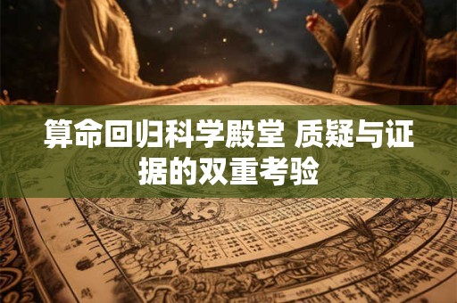算命回归科学殿堂 质疑与证据的双重考验