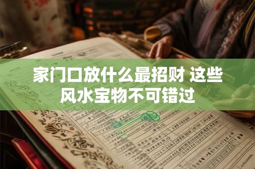 家门口放什么最招财 这些风水宝物不可错过