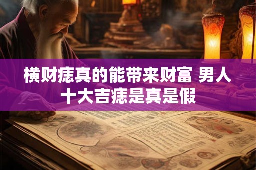横财痣真的能带来财富 男人十大吉痣是真是假