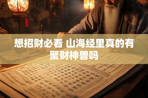 想招财必看 山海经里真的有聚财神兽吗