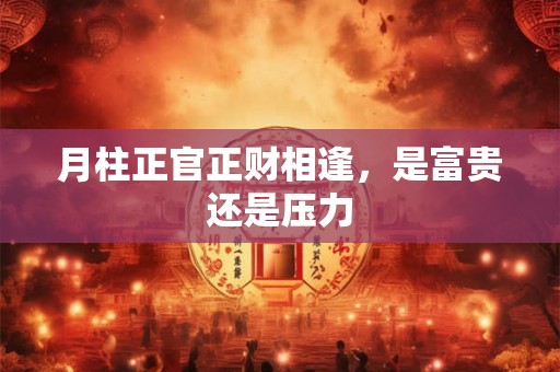 月柱正官正财相逢，是富贵还是压力