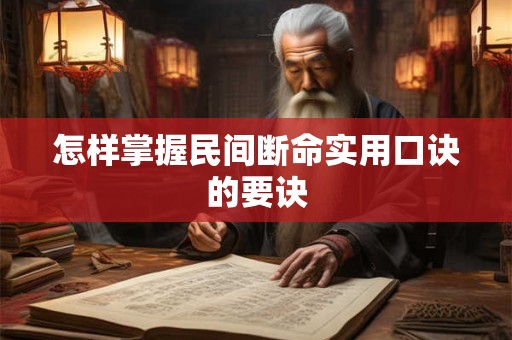 怎样掌握民间断命实用口诀的要诀