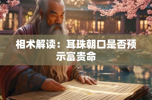 相术解读：耳珠朝口是否预示富贵命