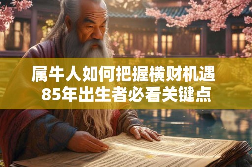 属牛人如何把握横财机遇 85年出生者必看关键点