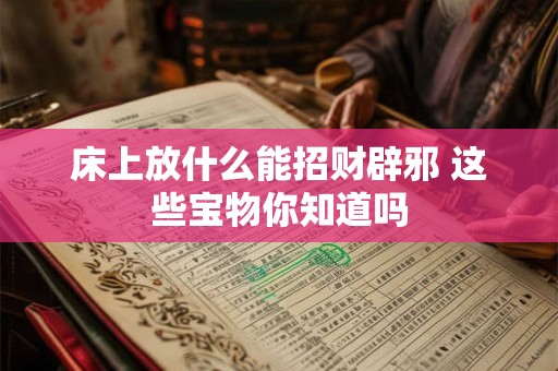 床上放什么能招财辟邪 这些宝物你知道吗