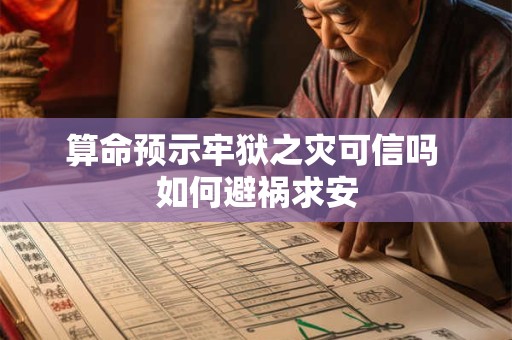 算命预示牢狱之灾可信吗 如何避祸求安