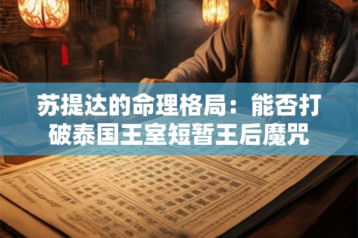 苏提达的命理格局：能否打破泰国王室短暂王后魔咒