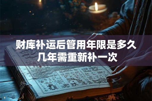 财库补运后管用年限是多久 几年需重新补一次