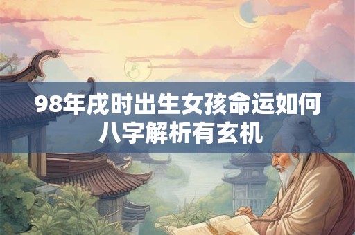 98年戌时出生女孩命运如何 八字解析有玄机