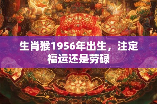 生肖猴1956年出生，注定福运还是劳碌
