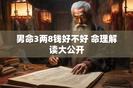 男命3两8钱好不好 命理解读大公开