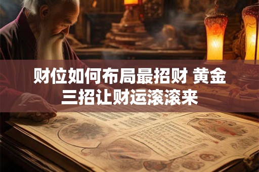 财位如何布局最招财 黄金三招让财运滚滚来