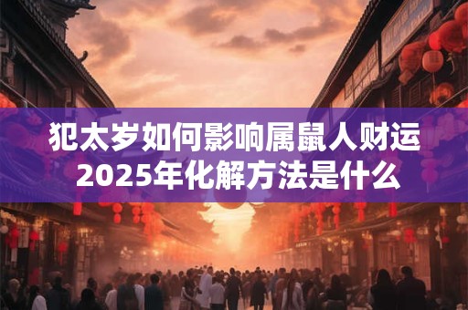 犯太岁如何影响属鼠人财运 2025年化解方法是什么