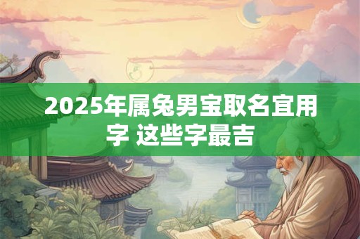 2025年属兔男宝取名宜用字 这些字最吉