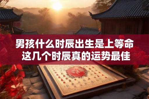 男孩什么时辰出生是上等命 这几个时辰真的运势最佳吗