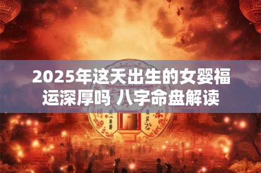 详细阅读:2025年这天出生的女婴福运深厚吗 八字命盘解读 2025年这天出生的女婴福运深厚吗 八字命盘解读