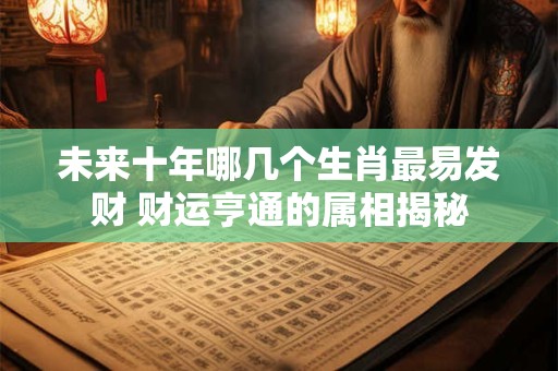 未来十年哪几个生肖最易发财 财运亨通的属相揭秘