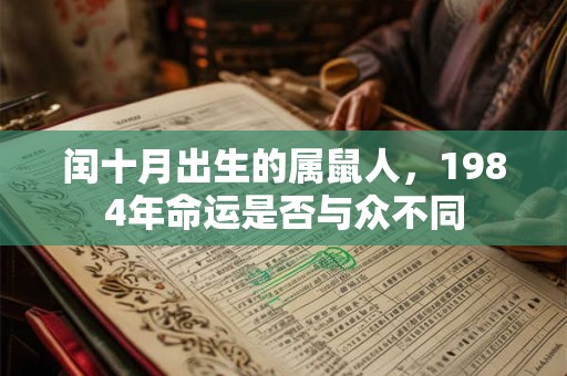 闰十月出生的属鼠人，1984年命运是否与众不同