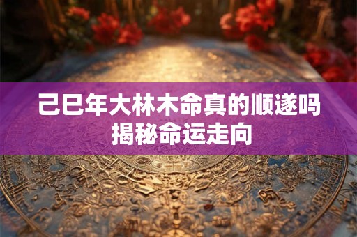 己巳年大林木命真的顺遂吗 揭秘命运走向