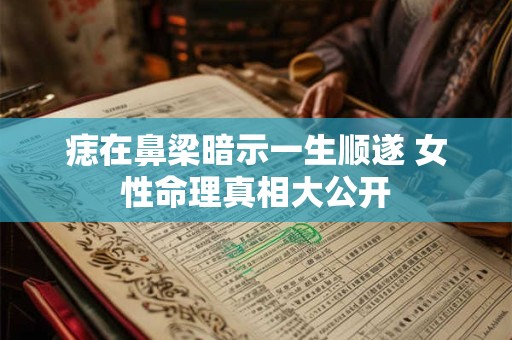痣在鼻梁暗示一生顺遂 女性命理真相大公开
