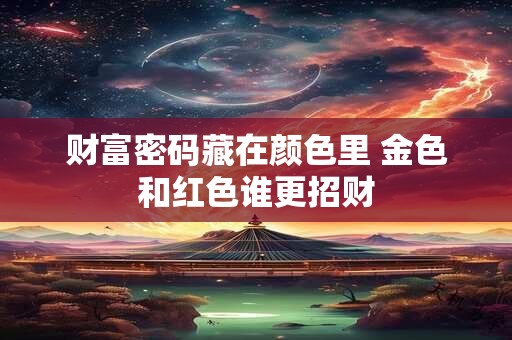 财富密码藏在颜色里 金色和红色谁更招财