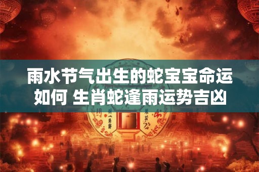 雨水节气出生的蛇宝宝命运如何 生肖蛇逢雨运势吉凶