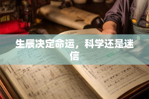生辰决定命运，科学还是迷信