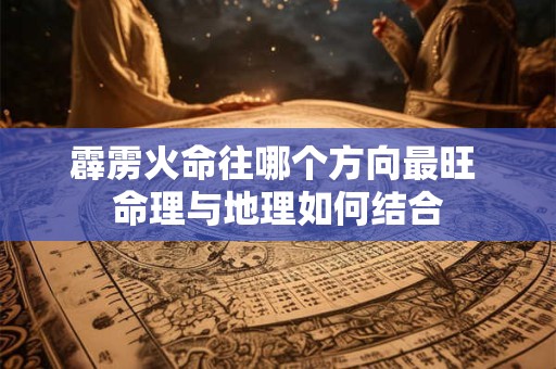霹雳火命往哪个方向最旺 命理与地理如何结合