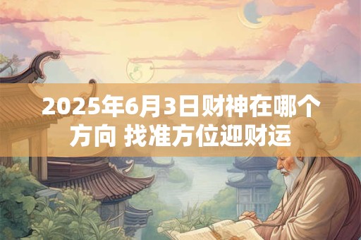 2025年6月3日财神在哪个方向 找准方位迎财运