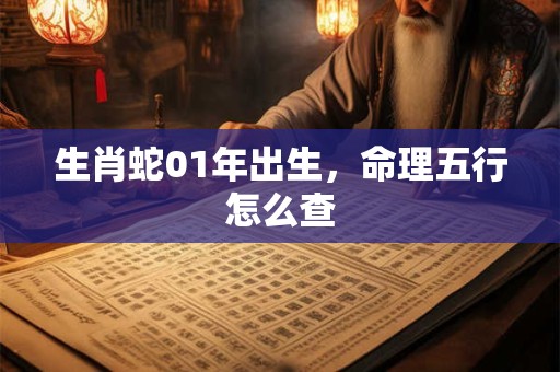 生肖蛇01年出生，命理五行怎么查