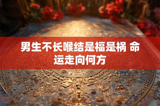 男生不长喉结是福是祸 命运走向何方