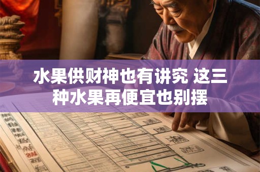 水果供财神也有讲究 这三种水果再便宜也别摆