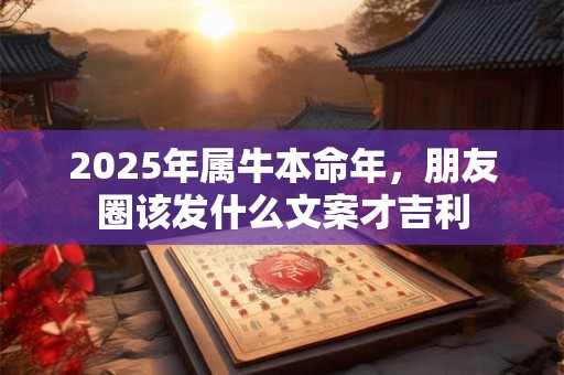 2025年属牛本命年，朋友圈该发什么文案才吉利