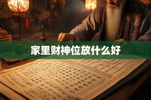 家里财神位放什么好
