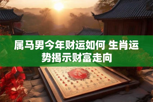 属马男今年财运如何 生肖运势揭示财富走向