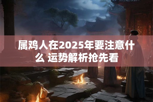 属鸡人在2025年要注意什么 运势解析抢先看