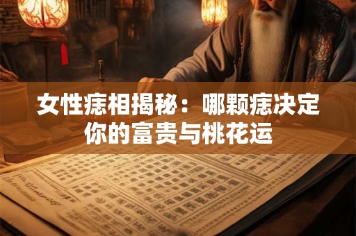女性痣相揭秘：哪颗痣决定你的富贵与桃花运