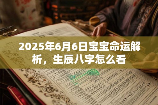 2025年6月6日宝宝命运解析，生辰八字怎么看