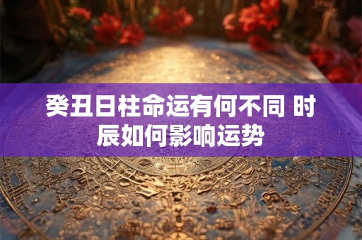 癸丑日柱命运有何不同 时辰如何影响运势