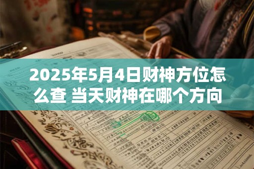 2025年5月4日财神方位怎么查 当天财神在哪个方向