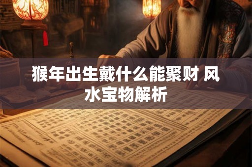 猴年出生戴什么能聚财 风水宝物解析
