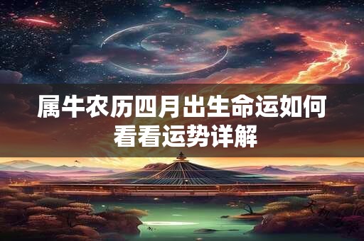 属牛农历四月出生命运如何 看看运势详解