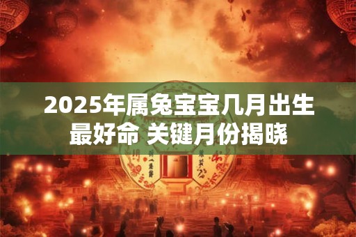 2025年属兔宝宝几月出生最好命 关键月份揭晓