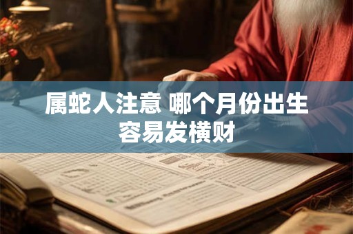 属蛇人注意 哪个月份出生容易发横财