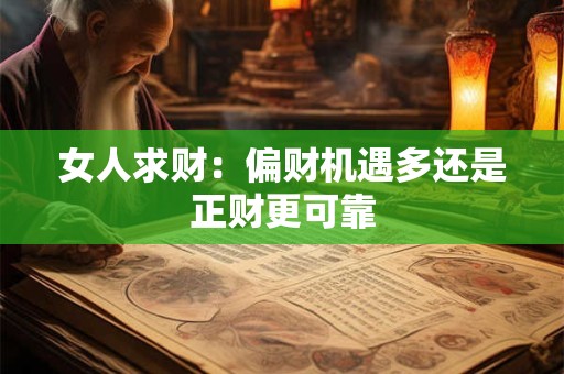 女人求财：偏财机遇多还是正财更可靠