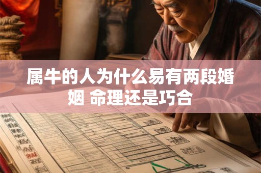 属牛的人为什么易有两段婚姻 命理还是巧合